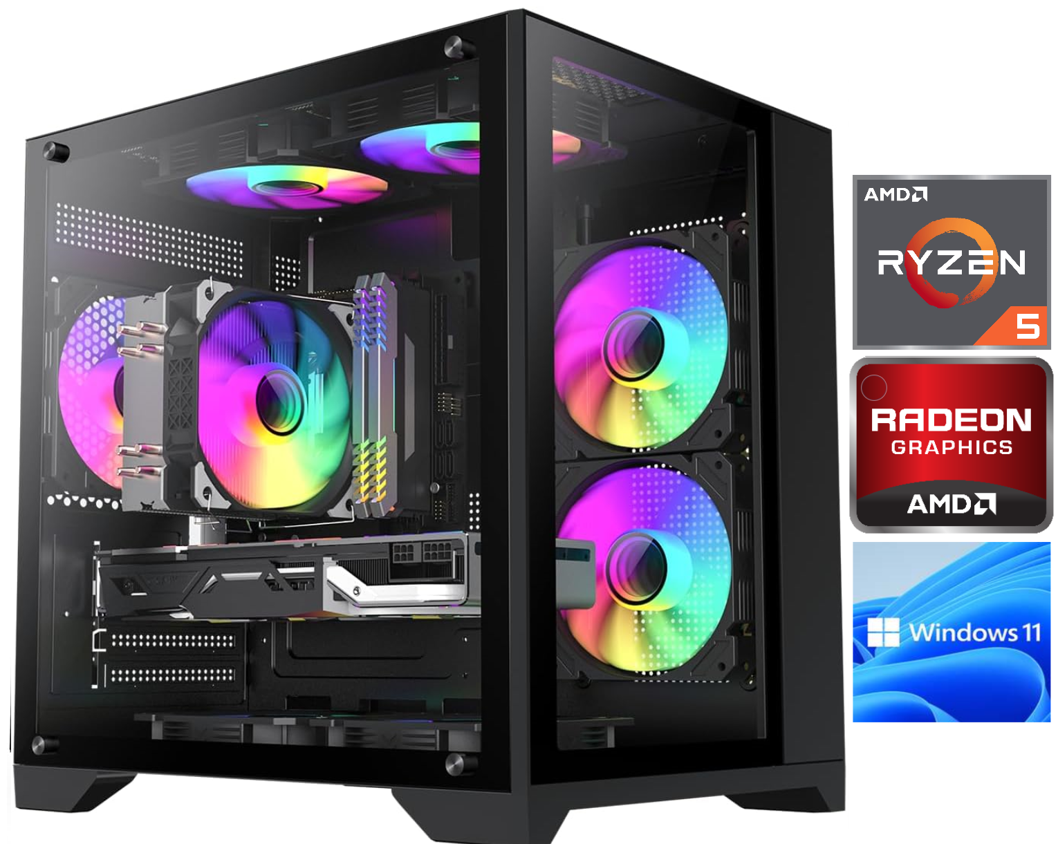 Ryzen 5 5500 Gaming PC┃RX 6600┃1TB SSD – Dreadnought PC Specialists