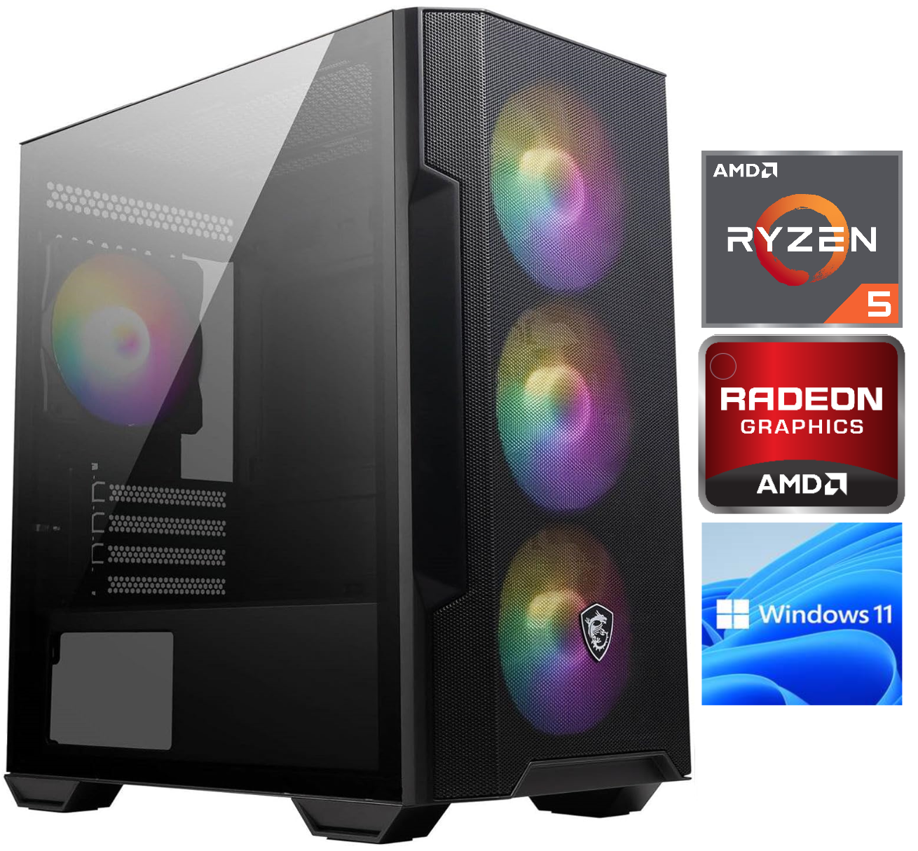 Ryzen 5 5500 Gaming PC┃RX 6600┃1TB SSD – Dreadnought PC Ryzen 5 5500 Gaming PC┃RX 6600┃1TB SSD – Dreadnought PC