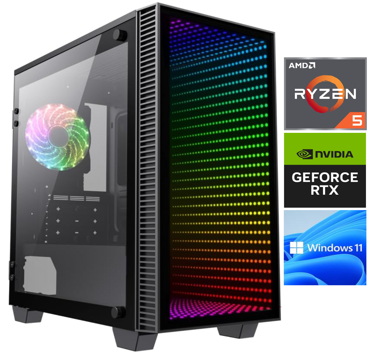 CLASS I Ryzen 5 PC┃Ryzen 5 6-core┃RTX 2060 6GB┃1TB SSD┃16GB DDR4┃Win10/11