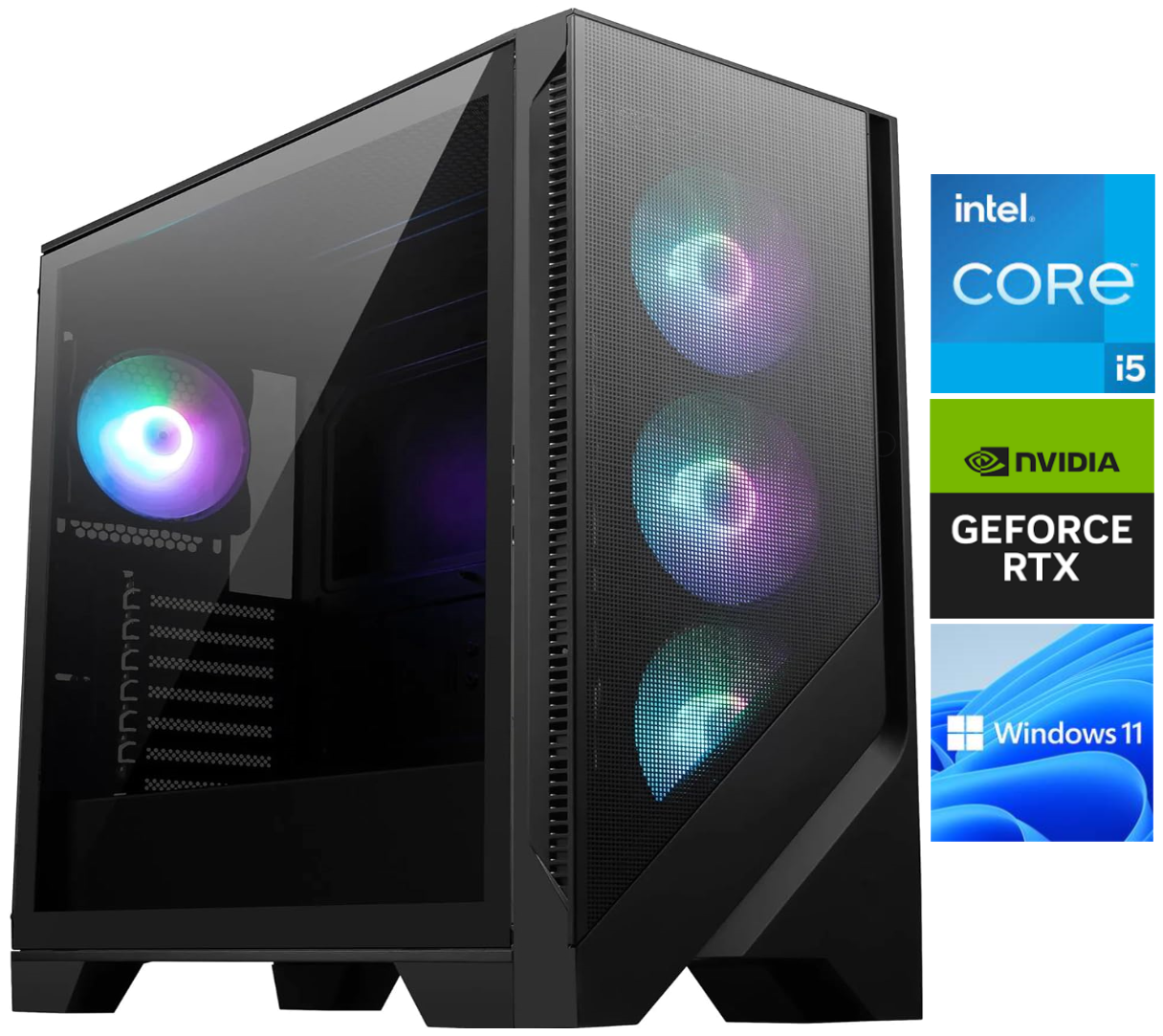 CLASS III Intel i5 PC┃Intel Core i5 6-core┃RTX 3070 8GB┃2TB NVMe SSD┃32GB DDR5┃Win10/11